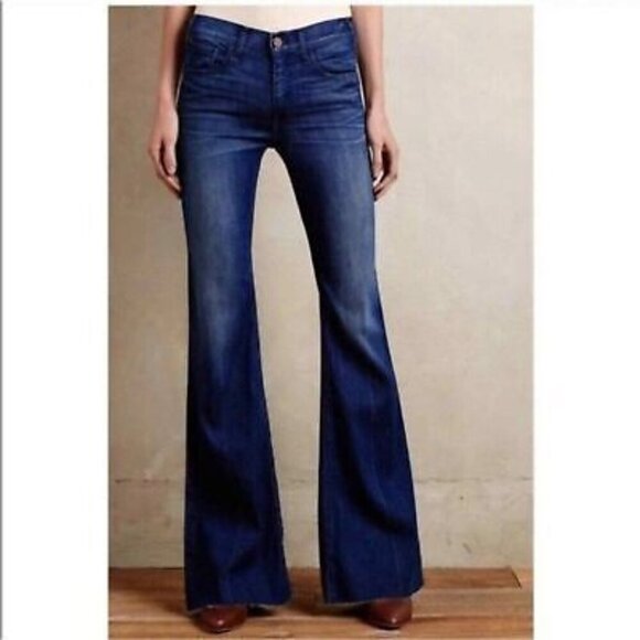 McGuire Dark Wash High Rise Flare Jeans - Picture 1 of 7